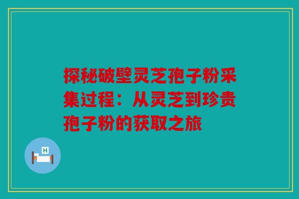 探秘破壁灵芝孢子粉采集过程：从灵芝到珍贵孢子粉的获取之旅