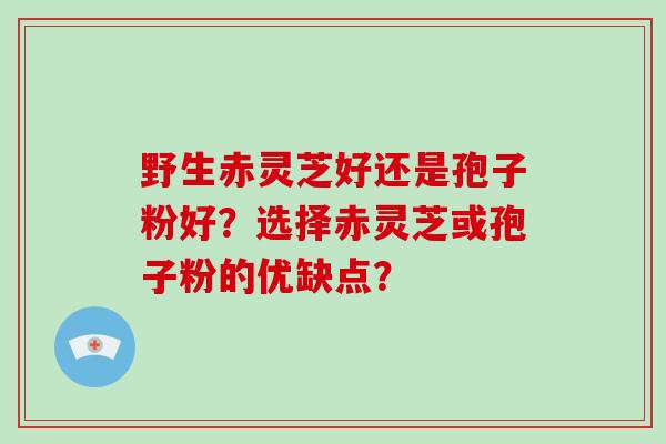 野生赤灵芝好还是孢子粉好？选择赤灵芝或孢子粉的优缺点？
