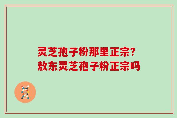 灵芝孢子粉那里正宗?敖东灵芝孢子粉正宗吗 灵芝孢子粉那里正宗?敖东灵芝孢子粉正宗吗