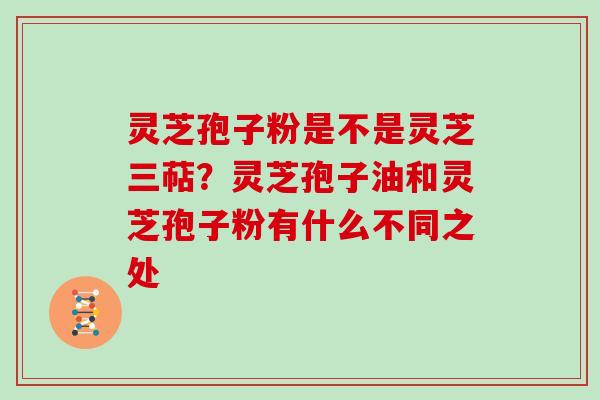 灵芝孢子粉是不是灵芝三萜?灵芝孢子油和灵芝孢子粉有什么不同之处 灵芝孢子粉是不是灵芝三萜?灵芝孢子油和灵芝孢子粉有什么不同之处
