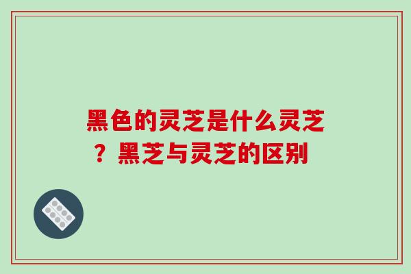 黑色的灵芝是什么灵芝 ?黑芝与灵芝的区别 黑色的灵芝是什么灵芝 ?黑芝与灵芝的区别