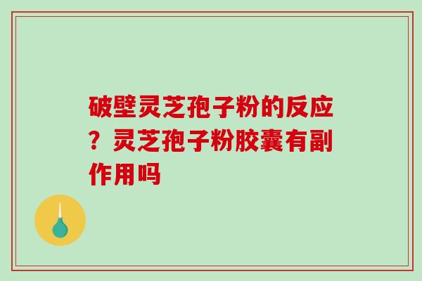 破壁灵芝孢子粉的反应?灵芝孢子粉胶囊有副作用吗 破壁灵芝孢子粉的反应?灵芝孢子粉胶囊有副作用吗