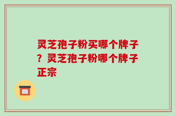 灵芝孢子粉买哪个牌子？灵芝孢子粉哪个牌子正宗