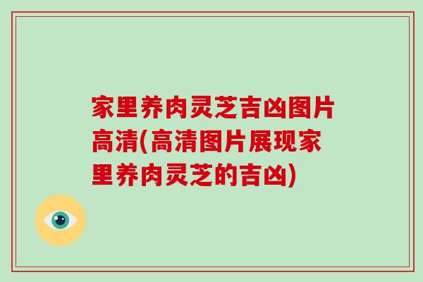 家里养肉灵芝吉凶图片高清(高清图片展现家里养肉灵芝的吉凶) 家里养肉灵芝吉凶图片高清(高清图片展现家里养肉灵芝的吉凶)