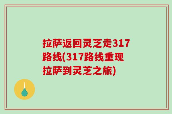 拉萨返回灵芝走317路线(317路线重现拉萨到灵芝之旅)