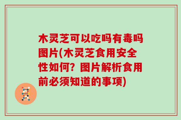 木灵芝可以吃吗有毒吗图片(木灵芝食用安全性如何?图片解析食用前必须知道的事项) 木灵芝可以吃吗有毒吗图片(木灵芝食用安全性如何?图片解析食用前必须知道的事项)