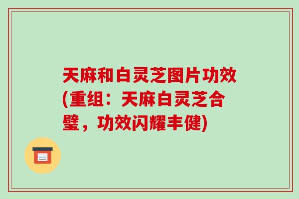 天麻和白灵芝图片功效(重组:天麻白灵芝合璧,功效闪耀丰健) 天麻和白灵芝图片功效(重组:天麻白灵芝合璧,功效闪耀丰健)