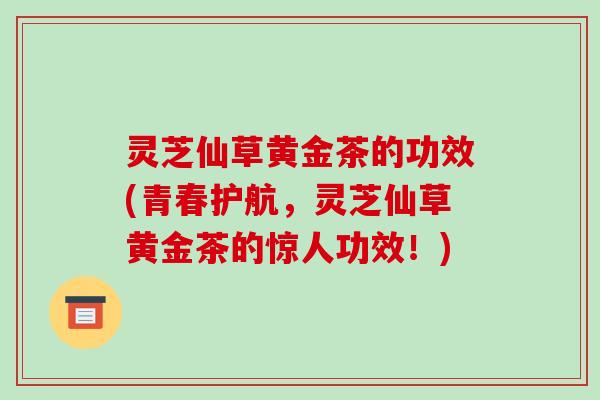 灵芝仙草黄金茶的功效(青春护航，灵芝仙草黄金茶的惊人功效！)