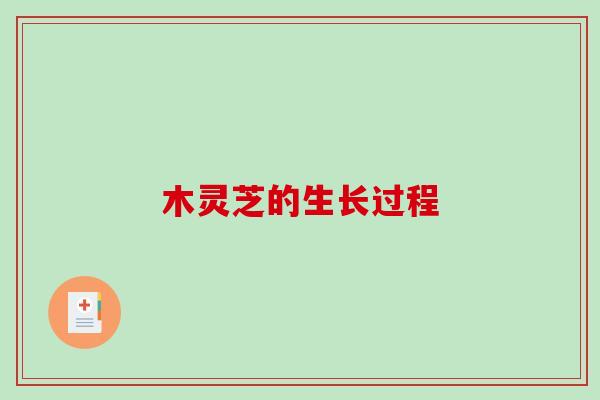 木灵芝的生长过程