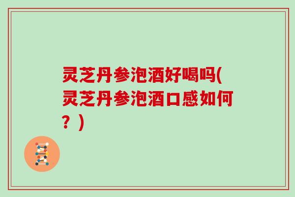 灵芝丹参泡酒好喝吗(灵芝丹参泡酒口感如何?) 灵芝丹参泡酒好喝吗(灵芝丹参泡酒口感如何?)