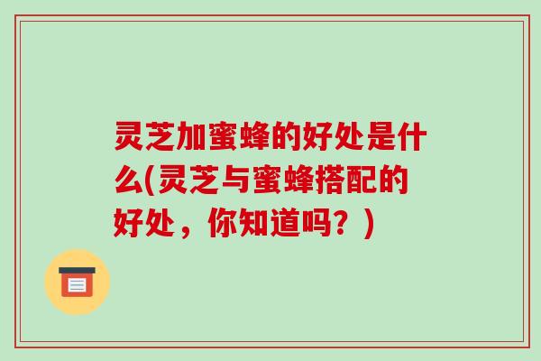 灵芝加蜜蜂的好处是什么(灵芝与蜜蜂搭配的好处,你知道吗?) 灵芝加蜜蜂的好处是什么(灵芝与蜜蜂搭配的好处,你知道吗?)