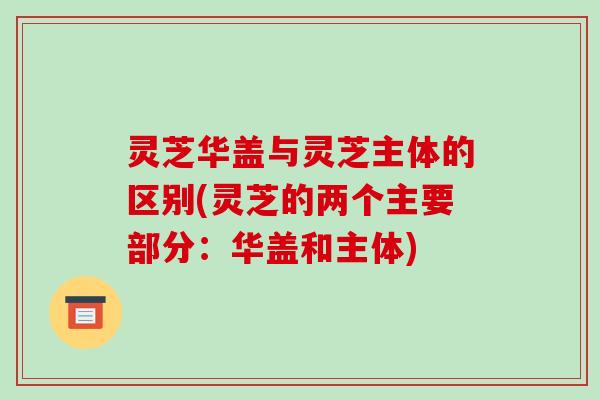 灵芝华盖与灵芝主体的区别(灵芝的两个主要部分:华盖和主体) 灵芝华盖与灵芝主体的区别(灵芝的两个主要部分:华盖和主体)