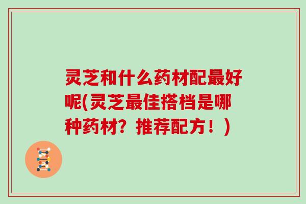 灵芝和什么药材配最好呢(灵芝最佳搭档是哪种药材？推荐配方！)