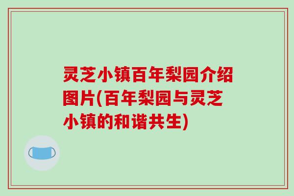 灵芝小镇百年梨园介绍图片(百年梨园与灵芝小镇的和谐共生)
