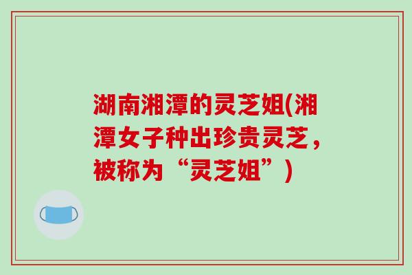 湖南湘潭的灵芝姐(湘潭女子种出珍贵灵芝，被称为“灵芝姐”)