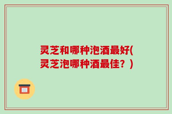 灵芝和哪种泡酒最好(灵芝泡哪种酒最佳？)