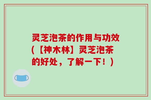 灵芝泡茶的作用与功效(【神木林】灵芝泡茶的好处，了解一下！)