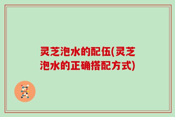 灵芝泡水的配伍(灵芝泡水的正确搭配方式) 灵芝泡水的配伍(灵芝泡水的正确搭配方式)