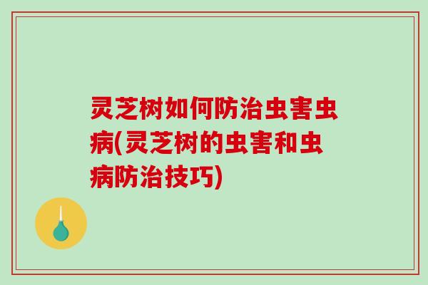 灵芝树如何防虫害虫(灵芝树的虫害和虫防技巧) 灵芝树如何防虫害虫(灵芝树的虫害和虫防技巧)