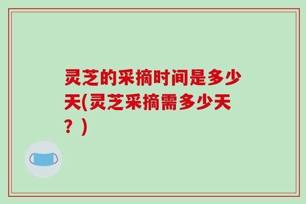 灵芝的采摘时间是多少天(灵芝采摘需多少天？)