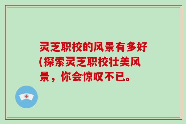 灵芝职校的风景有多好(探索灵芝职校壮美风景，你会惊叹不已。