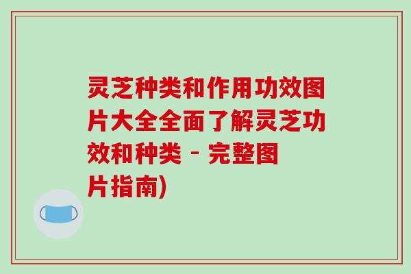 灵芝种类和作用功效图片大全全面了解灵芝功效和种类 - 完整图片指南)