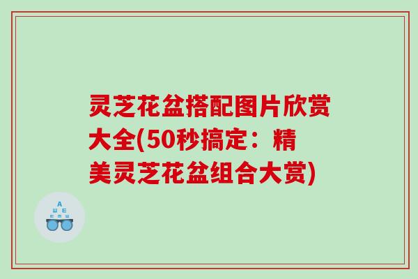 灵芝花盆搭配图片欣赏大全(50秒搞定：精美灵芝花盆组合大赏)