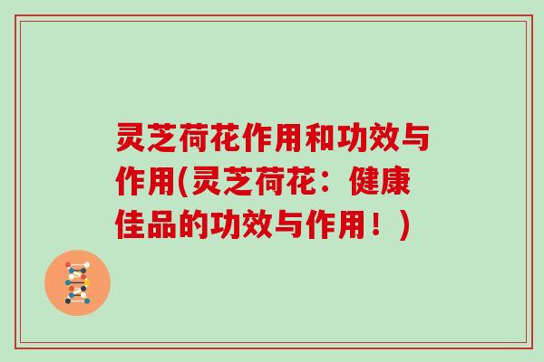 灵芝荷花作用和功效与作用(灵芝荷花:健康佳品的功效与作用!) 灵芝荷花作用和功效与作用(灵芝荷花:健康佳品的功效与作用!)
