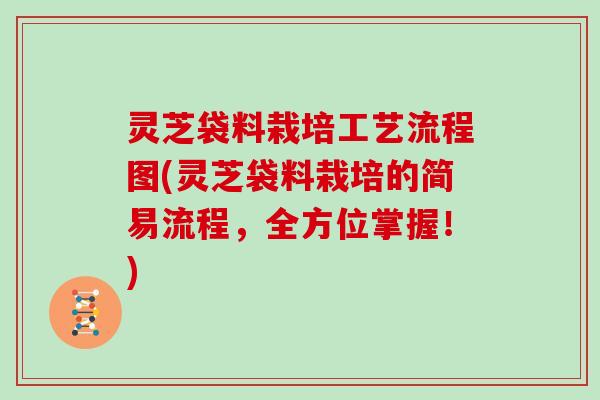 灵芝袋料栽培工艺流程图(灵芝袋料栽培的简易流程,全方位掌握!) 灵芝袋料栽培工艺流程图(灵芝袋料栽培的简易流程,全方位掌握!)