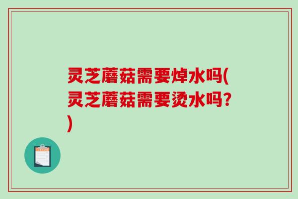 灵芝蘑菇需要焯水吗(灵芝蘑菇需要烫水吗？)
