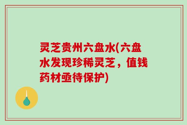 灵芝贵州六盘水(六盘水发现珍稀灵芝,值钱药材亟待保护) 灵芝贵州六盘水(六盘水发现珍稀灵芝,值钱药材亟待保护)