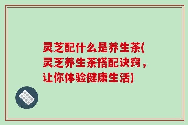 灵芝配什么是养生茶(灵芝养生茶搭配诀窍，让你体验健康生活)