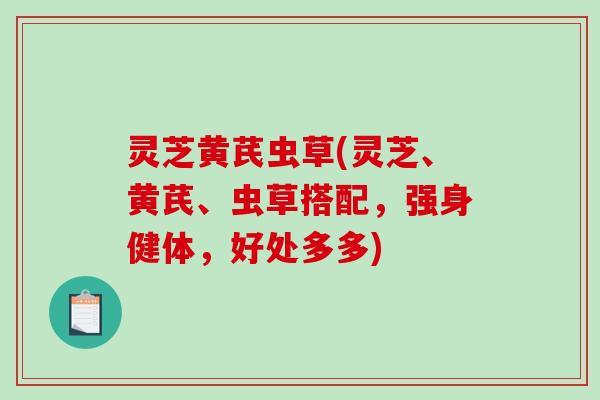 灵芝黄芪虫草(灵芝、黄芪、虫草搭配，强身健体，好处多多)
