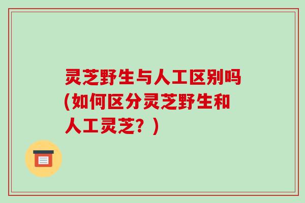 灵芝野生与人工区别吗(如何区分灵芝野生和人工灵芝？)
