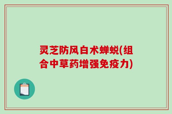 灵芝防风白术蝉蜕(组合中草药增强免疫力) 灵芝防风白术蝉蜕(组合中草药增强免疫力)