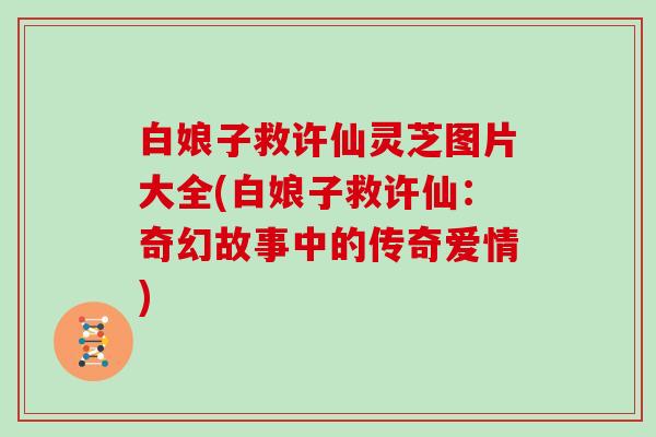 白娘子救许仙灵芝图片大全(白娘子救许仙:奇幻故事中的传奇爱情) 白娘子救许仙灵芝图片大全(白娘子救许仙:奇幻故事中的传奇爱情)