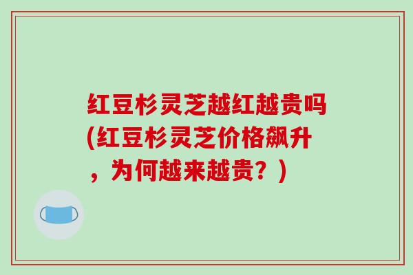 红豆杉灵芝越红越贵吗(红豆杉灵芝价格飙升，为何越来越贵？)