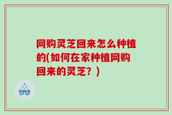 网购灵芝回来怎么种植的(如何在家种植网购回来的灵芝?) 网购灵芝回来怎么种植的(如何在家种植网购回来的灵芝?)