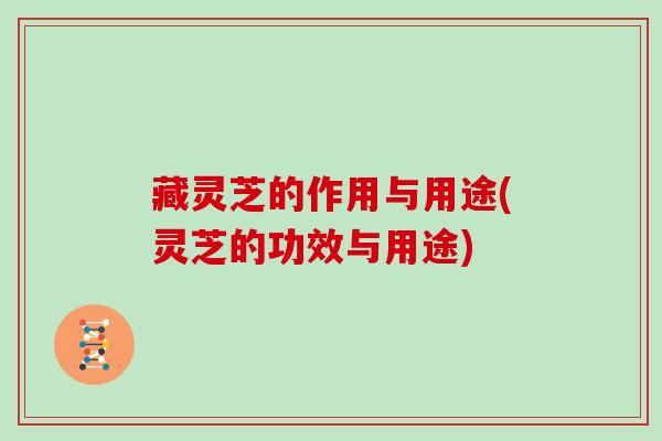 藏灵芝的作用与用途(灵芝的功效与用途) 藏灵芝的作用与用途(灵芝的功效与用途)