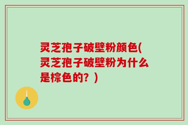 灵芝孢子破壁粉颜色(灵芝孢子破壁粉为什么是棕色的?) 灵芝孢子破壁粉颜色(灵芝孢子破壁粉为什么是棕色的?)