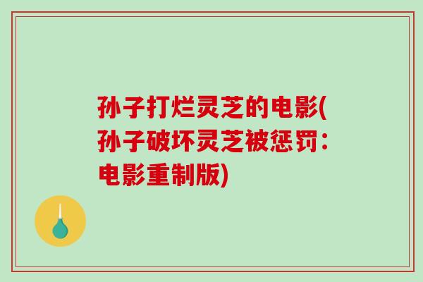 孙子打烂灵芝的电影(孙子破坏灵芝被惩罚:电影重制版) 孙子打烂灵芝的电影(孙子破坏灵芝被惩罚:电影重制版)