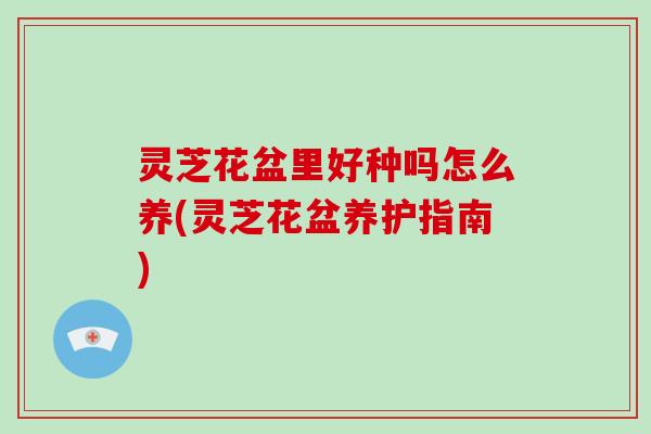 灵芝花盆里好种吗怎么养(灵芝花盆养护指南) 灵芝花盆里好种吗怎么养(灵芝花盆养护指南)