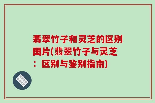 翡翠竹子和灵芝的区别图片(翡翠竹子与灵芝:区别与鉴别指南) 翡翠竹子和灵芝的区别图片(翡翠竹子与灵芝:区别与鉴别指南)