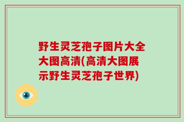 野生灵芝孢子图片大全大图高清(高清大图展示野生灵芝孢子世界)