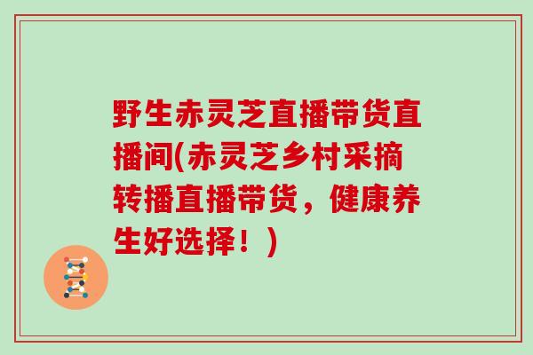 野生赤灵芝直播带货直播间(赤灵芝乡村采摘转播直播带货，健康养生好选择！)